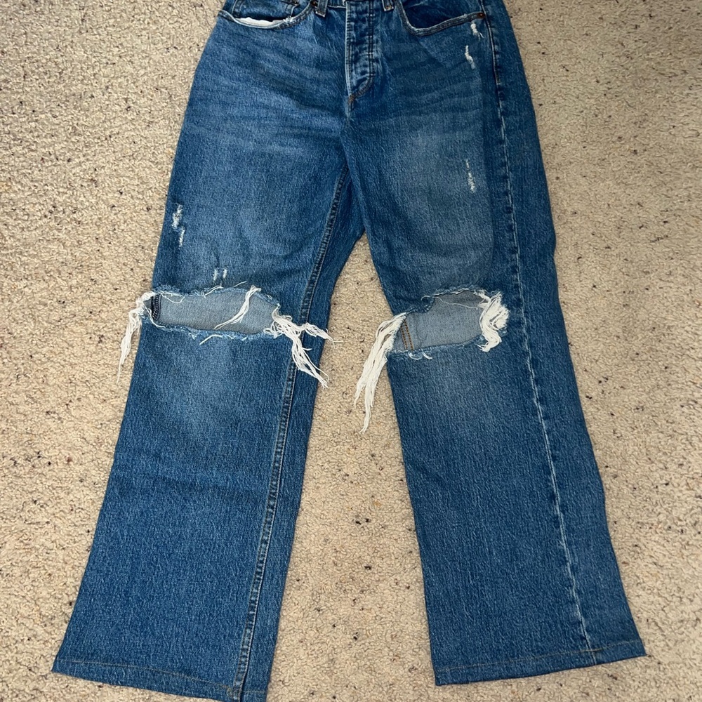 Abercrombie & Fitch Blue Straight Leg Jeans